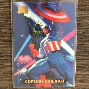 ’94 Marvel Masterpieces trading card: Captain America #18